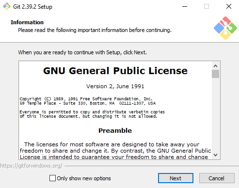 Tampilan Awal Installer